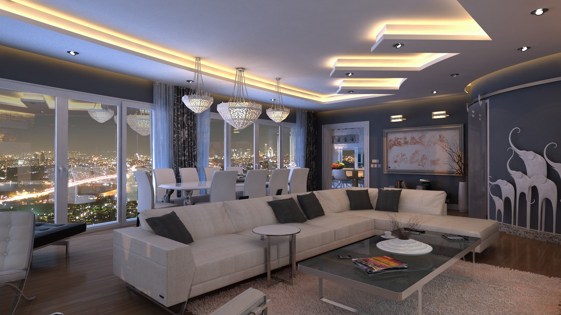 Living room display at the MoGhara interior design experience centre in Panikoili, Jajpur